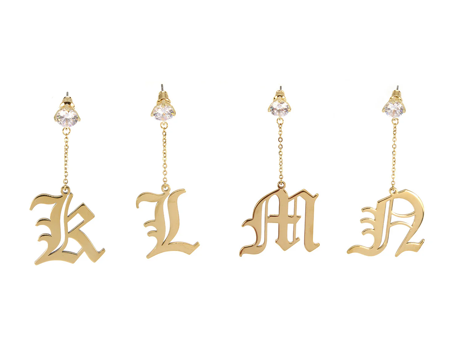 Initial Drop Earrings - Image 4