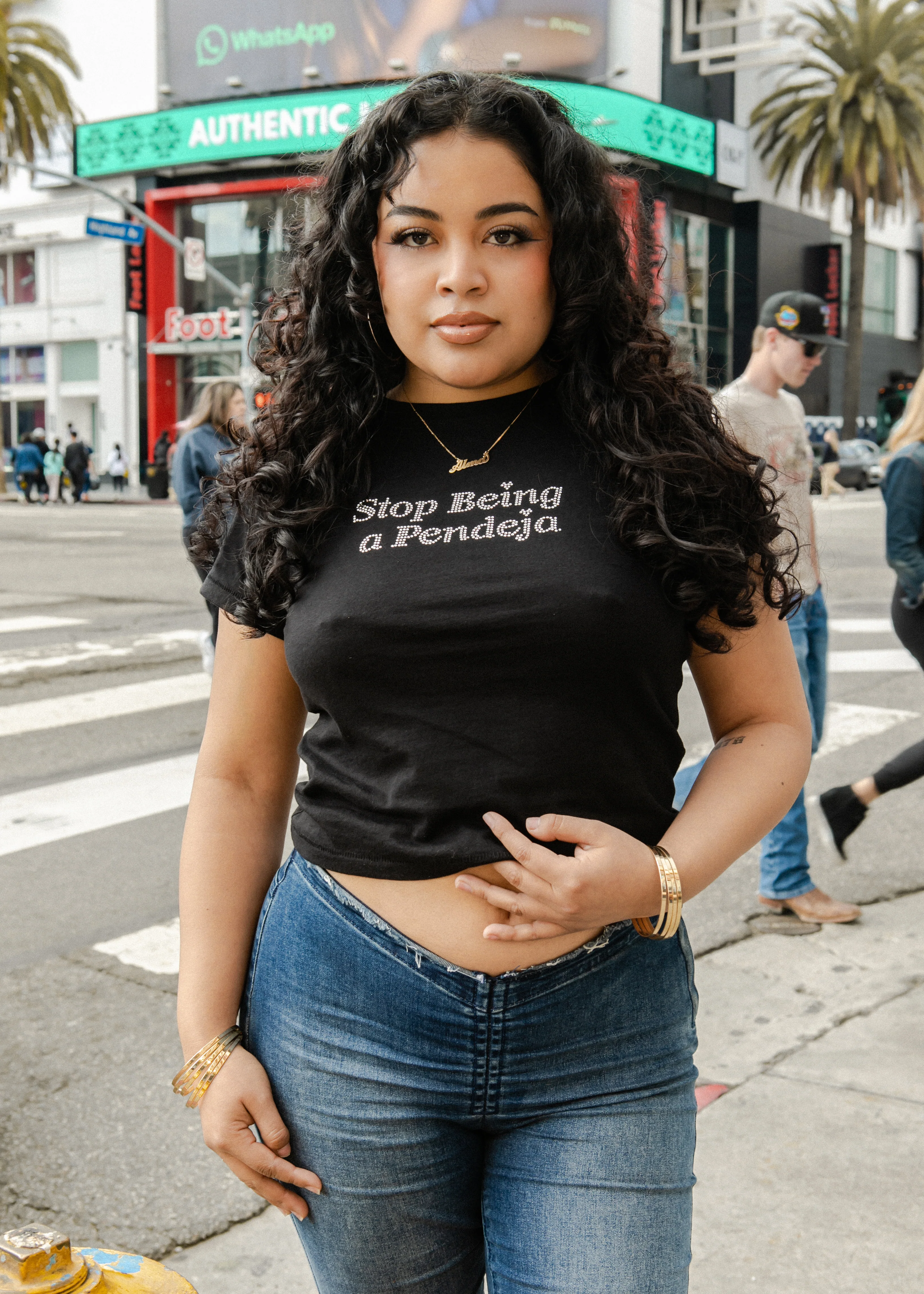 Stop Being a Pendeja Crop - Black - Image 4